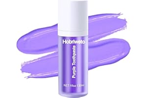 HOBRIWETO Lila Zahnpasta für Zahnaufhellung, 30ML Farbkorrektor Lila Zahnpasta, Tiefenreinigung, Zahnfleckenentfernung, Zahnaufhellung, Whitening, Zahnaufhellung