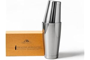 A BAR ABOVE Top Shelf Bar Supply acero inoxidable coctelera de Boston: 2 piezas: profesional coctelera camarero 18 oz y 28 oz acero inoxidable