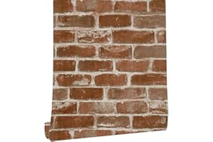 myforHD Papel Pintado Autoadhesivo Ladrillo Piedra 44cmX1000cm Papel de Pared Decorativo Removible Impermeable Estilo Retro Vinilo PVC Pegatina