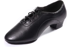 DoGeek Chaussure Danse Latine Chaussure de Danse Homme Sandales pour la Danse Latine/Moderne/Samba/Chacha/Corrida Légères Lacets Bout Rond Chaussures