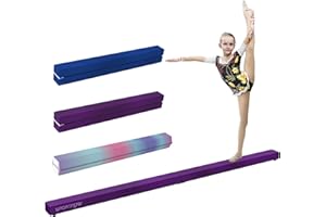 SPORTNOW Poutre Gymnastique Pliable en Velours, Poutre d'équilibre avec Fond antidérapant, équipement d'entraînement de Gymnastique pour Enfants et Adultes