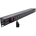 Eagle 12-Way IEC (C13) Horizontal Socket 19" PDU to C14 Plug