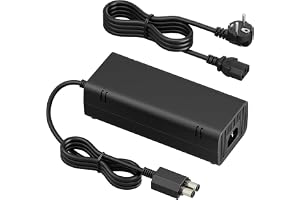 Polerty 135 W nätdelskabel för Xbox 360 slim, universal nätdel nätdel kabel för Xbox 360 slim, LED-indikatorlampa AC 100 V – 240 V (EU)