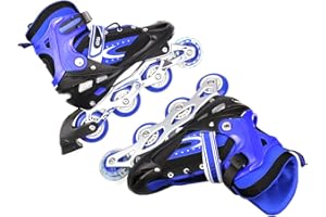 LANTUS Patins à Roues alignées réglables avec Roues Lumineuses pour Enfants et Adultes pour Filles et garçons, Hommes et Femmes