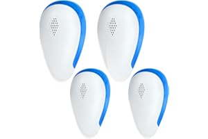 Hazeatte Ultrasonic Pest Repeller, 4 Pack Powerful Mouse Repellent Plug-In Pest Control, Effective Against Indoor Multi-Insect Control, Mosquitoes