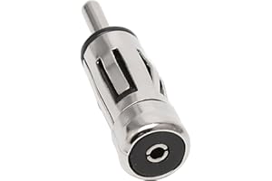 Sound-way Adaptateur d’antenne DIN mâle vers ISO Femelle, Connecteur coaxial 50 Ohm, Haute qualité Plug & Play, Compatible avec radios AM/FM/Dab Blaupunkt, Fiat, Ford, Peugeot, Renault