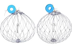 ARVALOLET ARVALELET 2pcs Rete for trappola for granchi da pesca Chiusura automatica aforta Filo for pesci Gabbia for granchi Filo d'acciaio pieghevole for salata di mare