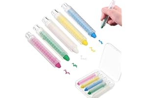 Caelura 5 Stück Kreidestifte für Tafel Abwaschbar, Kreide Straßenmalkreide Kinder, Tafelkreide Bunt für Kinder mit Verstellbarem Kreidehalter und Kreidebox für Schule, Handwerk, Zeichnen(5 Farben)