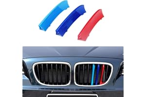 JKGROUP Clip -In Grill Inserts Grille Cover Stripes compatible with X1 2009-2015 E84 7 Grilles Beams Bars M Power Sport Tech Performance Styling Tuning