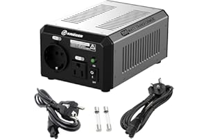 K KRIËGER Krieger 150W Voltage Transformer, 110/120V to 220/240 Volts Step Up Step Down Voltage Converter with AC Outlets - CE Approved
