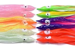 Phad Fishing 30 Pezzi Gonna Esche Morbido da Pesca del Calamaro Esche Artificiali di Polpo per Acqua Dolce o Acqua Salata