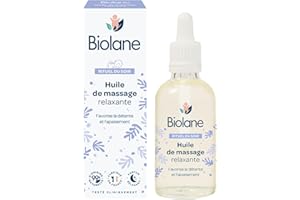 BIOLANE - Huile de massage - Bébé - Détente - Parfum relaxant et apaisant - 99% d'ingrédients d'origine naturelle - 50ml - Fabriqué en France