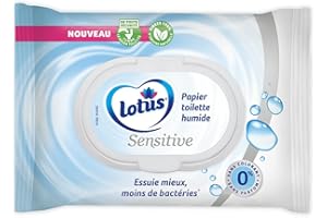 Lotus feuchtes Toilettenpapier, pur, 42 Blatt – 6er-Set