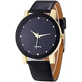 Daylin 1PC Men Classic Quartz Sport Military Stainless Steel Dial Leather Band Wrist Watch