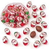 Santa Mini Chocolate Eggs Perfect Christmas Stocking and Winter Party Bag Filler for Kids (Pack of 16)