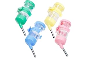 Zwenjuan Bottiglia d'Acqua per Piccoli Animali,4 Pezzi Beverino per Conigli 80 ml Abbeveratoio per roditori,Abbeveratoio per Conigli,per Conigli Porcellini D'india Criceto Furetti Chinchilla