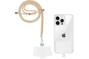 Yoedge Uniwersalna smycz do telefonu komórkowego, regulowana, nylonowa lina na szyję, łańcuszek na szyję, pasek na ramię z 2 łatkami