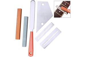 XLKJ 6 Pezzi Strumenti Liutaio Chitarra,Lima per Chitarra Pulizia e Cura Chitarra Accessori di Manutenzione di Strumenti Musicali a Corda