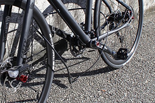 CROPS Q10 Leichtes Fahrradschloss Kabelschloss Helmschloss – 150 cm – Schwartz - 2