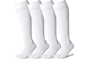 LEVSOX Bambusowe skarpety kompresyjne dla kobiet i mężczyzn 20-30 mmHg podkolanówki urocze skarpety podtrzymujące dla pielęgniarek, kobiet w ciąży, podróże