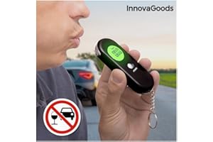 InnovaGoods IG115700 - Alcoholímetro Digital, Color Negro