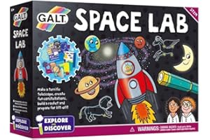 Galt Space Lab -Explore and Discover STEM Craft Kits for Kids, 12 Fun Experiments and Guide - Create Constellations, Launch a Rocket and More - Girls and Boys Childrens Science Set - Ages 6 Years Plus