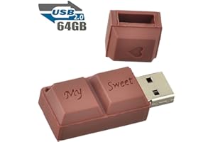 EASTBULL Clé USB 64Go Fantaisie Clef USB Chocolat 2.0 Flash Drive Stockage Mémoire Bon Cadeau