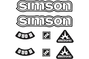 2TAKTSHOP Simson S50N IFA Electronic Aufkleber Dekor Premium Retro Schwarz Weiss