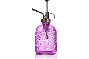 KoGiio Verre Plantes Vaporisateur D'arrosage, 360ML Rétro avec Pompe Supérieure Arrosoir, Une Main Darrosage Pulvérisateur Brumisateur pour Jardinage Plantes, Jardin, Nettoyage, L'alcool - Violet