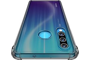 CANSHN Compatible para Funda para Huawei P30 Lite / P30 Lite New Edition 6,15”, Carcasa Protectora Antigolpes Transparente con Parachoques de TPU Suave Flexible [Slim Delgada] - Negro