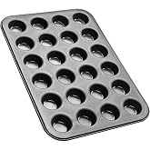 24 Piece Cake Muffin Mold - Durable, Stylish Black Muffin Cake Dessert Mold with Compartments for Kitchen and Restaurant Use, Odorless