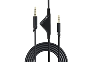 Mcbazel Replacement Audio Aux Cable Cord with Volume Control for Astro A10/A30/A40 Gaming Headset PS5/PS4/Xbox One/Xbox Series S/X/PC/Smartphone via a 3.5mm jack – 2M
