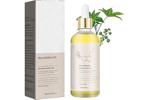 GOFLORDEN Huile pour la croissance des cheveux (100ML) avec huile de ricin, huile d'argan, huile de coco et huile de romarin pour les cheveux secs et abîmés et la chute des cheveux, nourrit le cuir chevelu