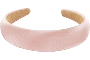 ‎AXY axy Haarreif mit Stoff gepolstertes Metallicfarbe - Damen Haarreifen in Metallic-Optik Stirnband Haarschmuck HRK2B (Hellrosa)