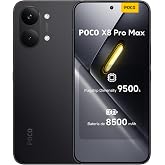 XIAOMI POCO X8 Pro MAX Smartphone 12+512GB Black 8500mAh Battery | 6.83" 1.5K 120Hz AMOLED Display, Dimensity 9500s, 50MP Lig