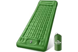 Tonfarb Materassino Campeggio con Pompa a Pedale, 12cm di Spessore Materassini Campeggio Gonfiabile con Cuscino, Impermeabile Ultraleggero Materassino per Backpacking, Viaggio, Campeggio, Spiaggia
