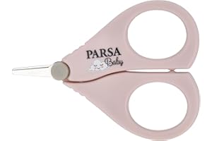 PARSA Beauty Ciseaux à ongles pour bébé (rose) - Ciseaux à ongles pour ongles des mains et des pieds - Coupe précise et douce des ongles délicats de bébé - Ciseaux à ongles
