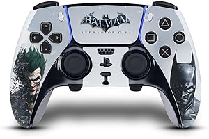 Head Case Designs sous Licence Officielle Batman Arkham Origins Joker Art Clé Vinyle Autocollant De Jeu Peau Autocollant Couverture Compatible avec Sony PlayStation 5 PS5 DualSense Edge Controller
