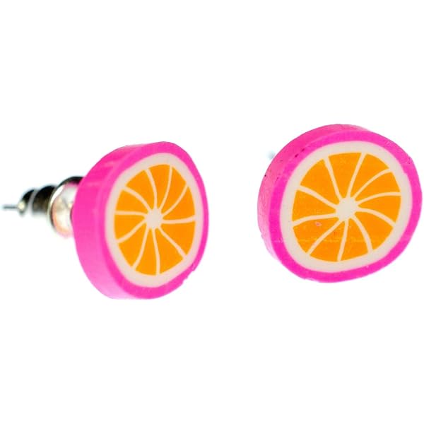 Handgemachte Erdbeer-Ohrstecker Aus Polymer Clay – Süße Frucht-Ohrringe In Pink