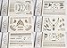 2 Packs of Assorted Gold Silver Metallic Temporary Tattoos Jewellery 210mm x 150mm Sheets