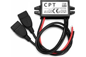 12 V USB-adapter, 12 V till 5 V DC DC-omvandlare – Dual USB Step Down Converter 5 V 3 A 15 W med skyddsfunktion för bil, moto