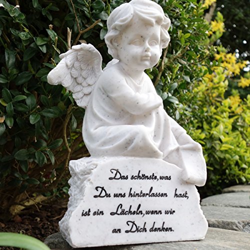 Deko Grabstein Engel und Spruch. Das schönste was Du uns hinterlassen hast… - 3