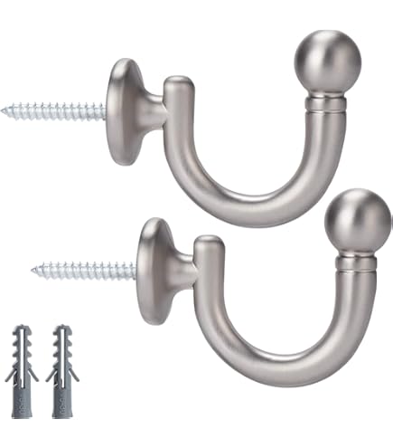 Set van 2 metalen gordijnhaken - zware U-vormige