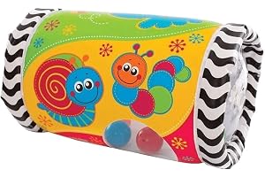 Playgro Krypleksak med musik, uppblåsbar, för barn över 6 månader, Tumble Jungle Peek in Roller, färgglad, 40154