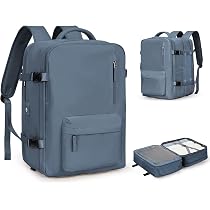 Mochila De Viaje Con Compresión Al Vacío 40x20x25 Cm - Cumple Medidas Ryanair, Easyjet, Incluye Bomba Eléctrica, Ideal Cabina Avión