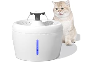 Amicura katzenbrunnen für Katzen Trinkbrunnen, Hundewasserspender, 2,5L Katzen Hunde Wasserbrunnen, 20dB Extrem Leiser, Schnurgebundener Wasserspender