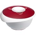 Westark Ciotola da cucina con coperchio in due parti, 3,5 l, Con beccuccio, Plastica, Bianco