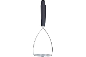 MasterClass Schiacciapatate con Impugnatura Morbida, Acciaio Inossidabile, 27 cm
