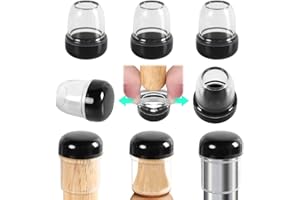 RCHYFEED 24 Protectores Patas Sillas Muebles para Alfombra y Piso, Silicona Tapas Deslizantes para Patas de Sillas con Almohadillas de Teflón, 14-19mm Planeadores de Teflón para Patas de Mesa Sofa