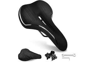 VOTUKU Selle VTT, Gel Selle de Vélo Confortable, Selle VTT Confort Homme Siège de Vélo Ergonomique pour Homme Femme VTT/Vélo de Route/Vélos de Ville/Vélo de Course